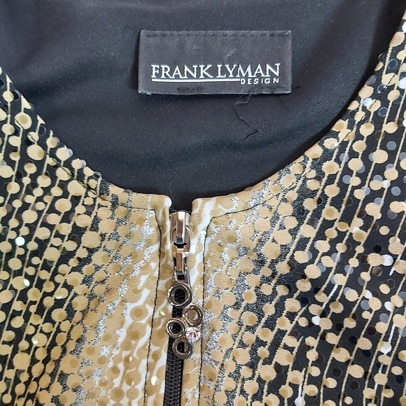 Frank Lyman Design Black and Cream Sparkly Blazer, size 10 - Picture 5 of 7